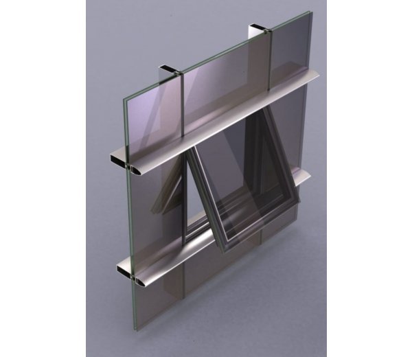 Badem Kapaklı Yarı Silikon Cephe